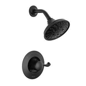 Esato Single-Handle 5-Spray Shower Faucet with H2Okinetic in Matte Black (Valve Included)