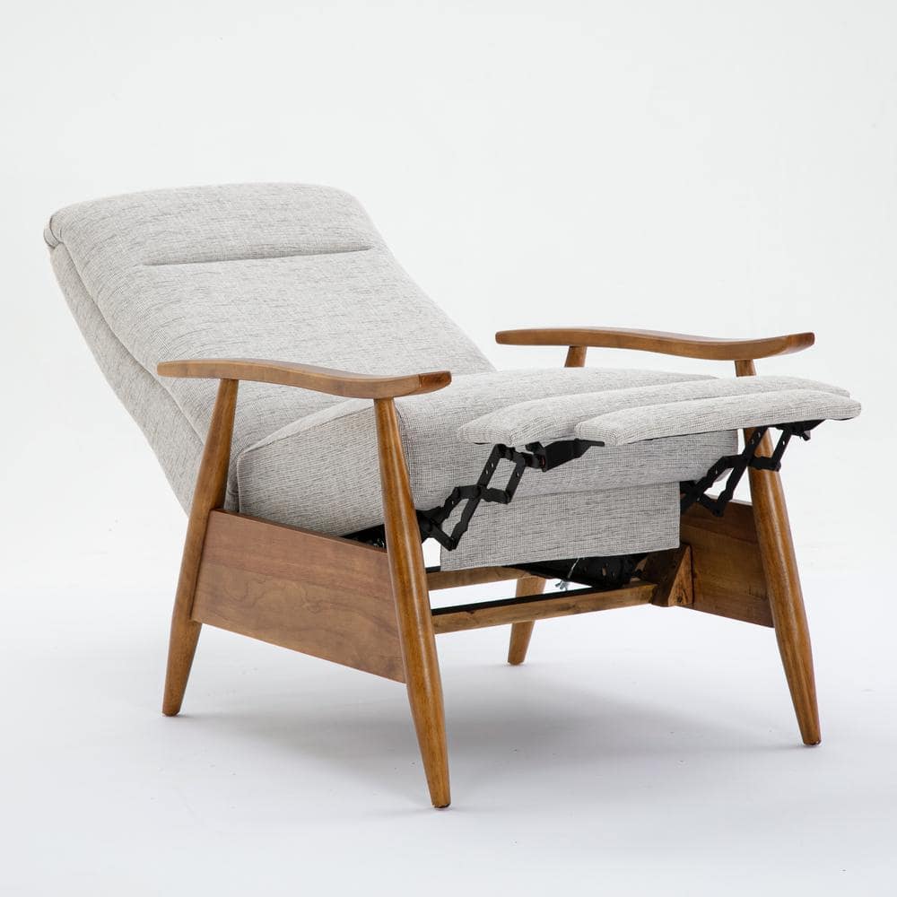 Mid-Century Modern Sea Oat Manufactured Wood Recliner
