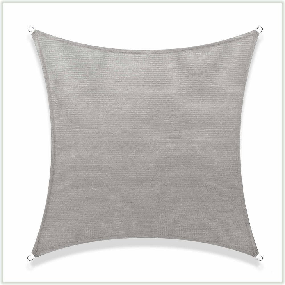 14 ft. x 14 ft. 190 GSM Grey Square Sun Shade Sail Screen Canopy, Outdoor Patio and Pergola Cover price history on PriceWatchPro