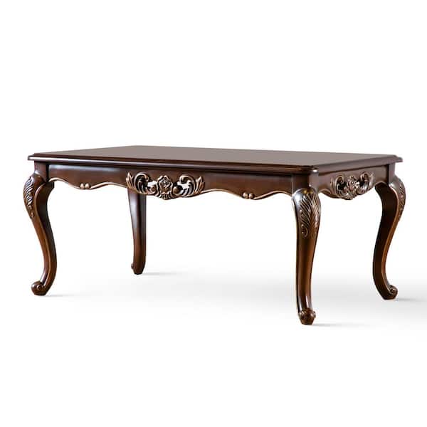 Furniture of America Jayce 48 in. Dark Cherry Rectangle Wood Coffee Table