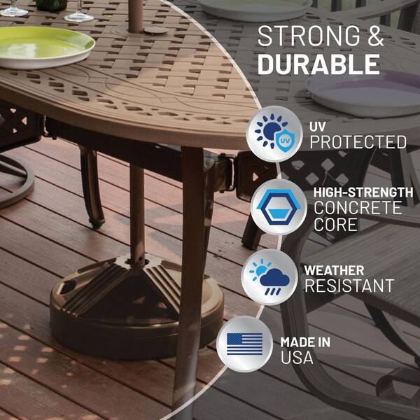 16 patio table umbrella SUPERJARE 13FT Outdoor for Patio, Double sided Pool Umbrellas with Fade Resistant Canopy, Large Umbrella for Deck, Market, Backyard while the floor and deck Augbeer 16 in. 50 Pound
