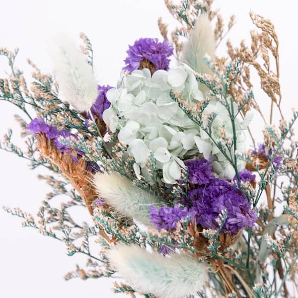 Bindle & Brass 13 in Teal Dried Natural Mixed Floral Mini Bouquet in Kraft  Wrap (2-Pack) BB35-103133 - The Home Depot