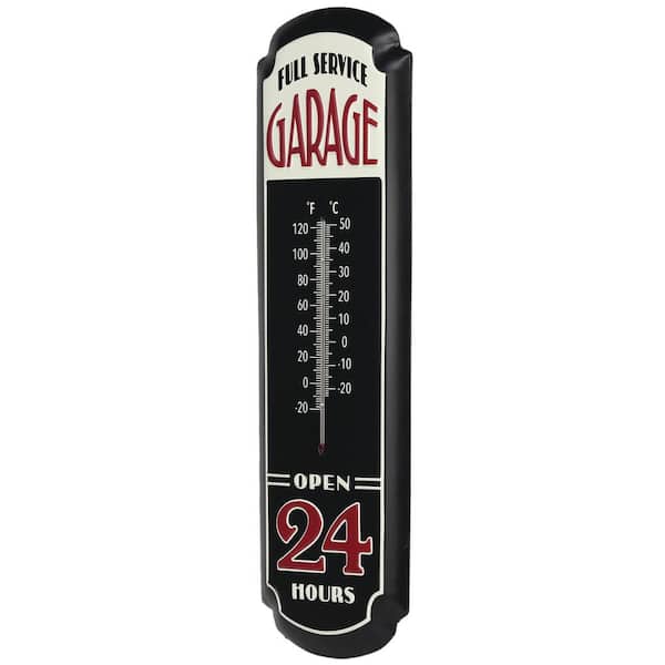 Open Road Brands Full Service Garage Metal Wall Thermometer 90185316-s -  The Home Depot