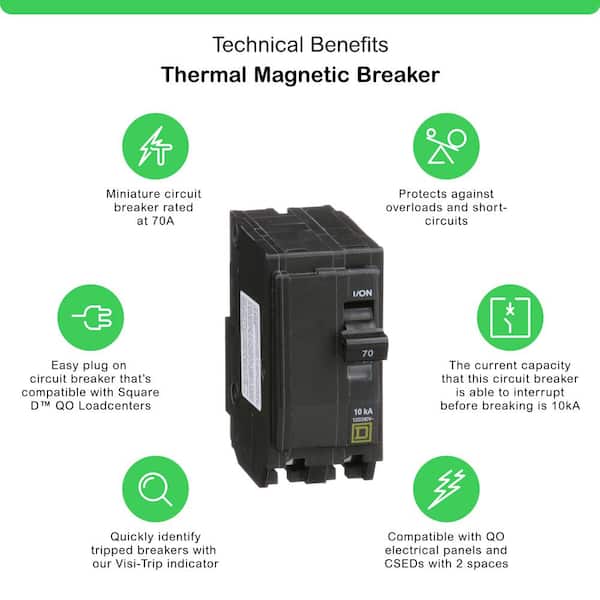 QO 70-Amp 2-Pole Circuit Breaker (QO270CP)