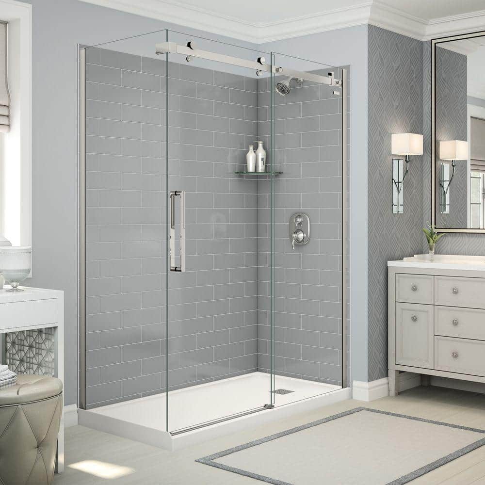 MAAX Utile Metro 32 in. x 60 in. x 83.5 in. Right Drain Corner