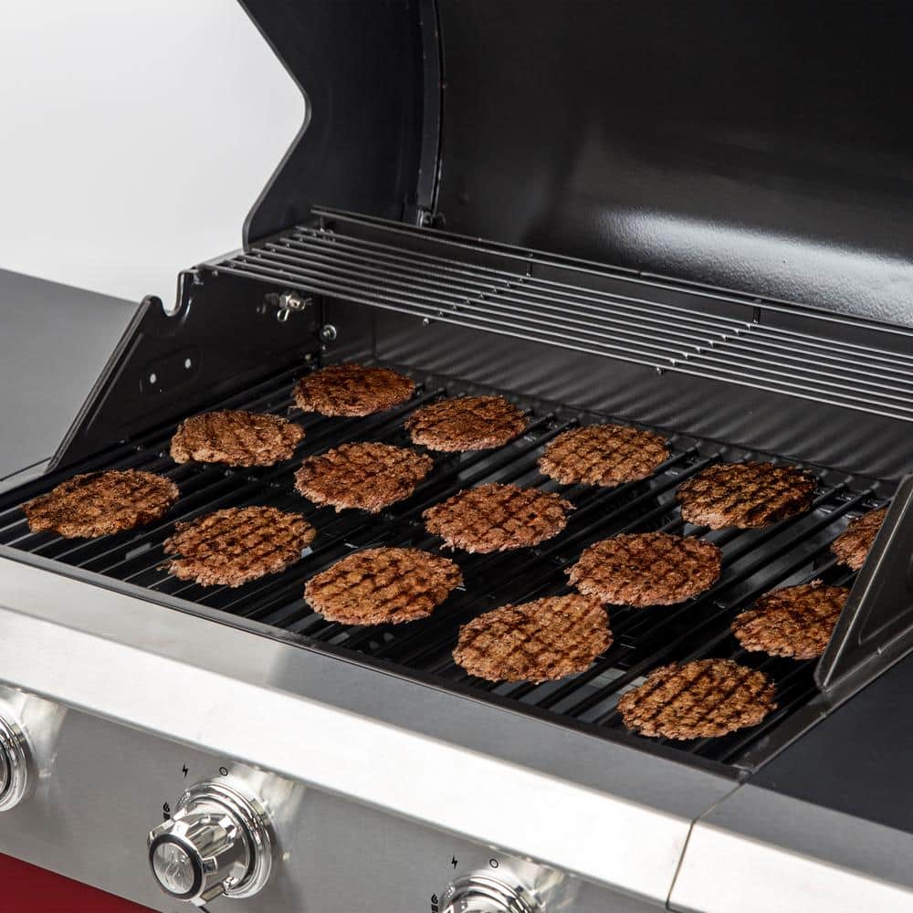 Dyna-Glo Red 3-Burner Propane Gas Grill with Stainless Steel Cabinet