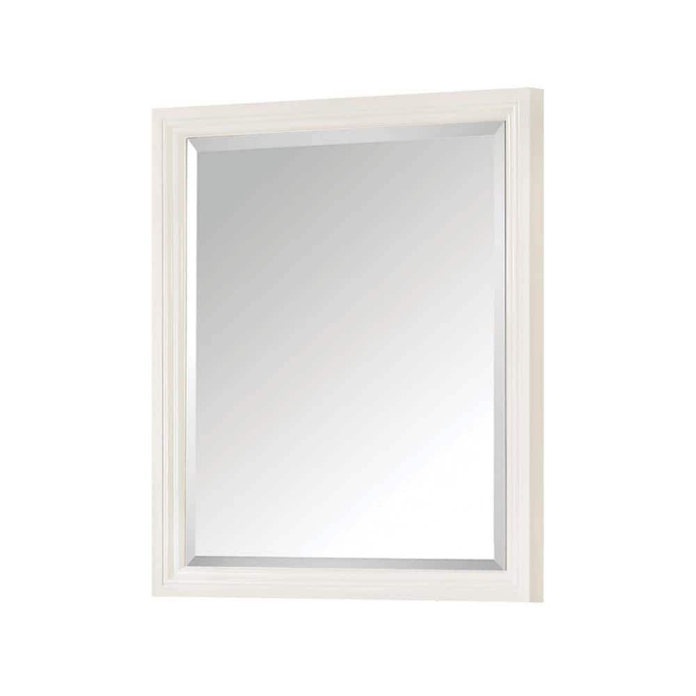 Elegant Rectangular Black Wood Bathroom Vanity Mirror 33" x 28"