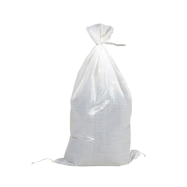 DURASACK 15 in. x 27 in. White Woven Sand Bags with Tie String (25-Pack)  SB-1527CTN - The Home Depot