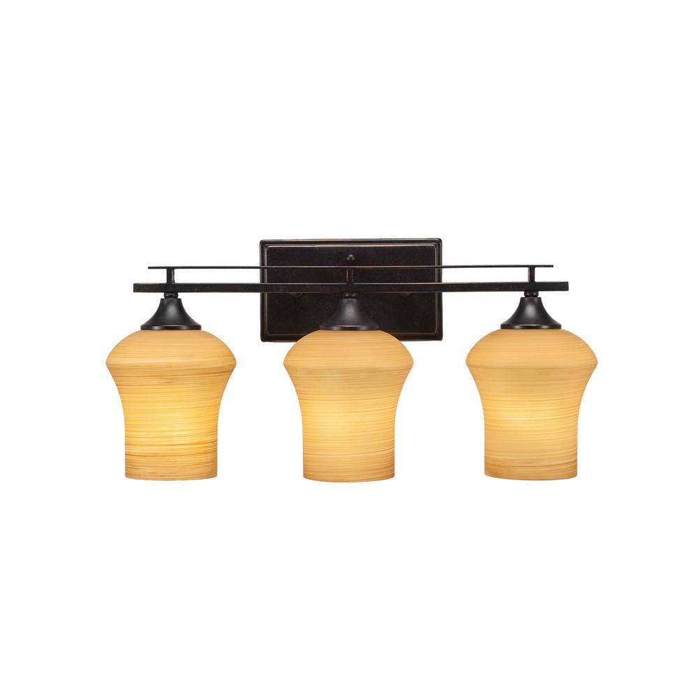 Ontario 20.25 in. 3-Light Dark Granite Vanity Light