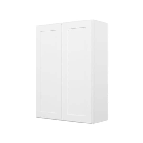 30 in. W x 12 in. D x 42 in. H Ready to Assemble Wall Kitchen Cabinet in White with 2 Door
