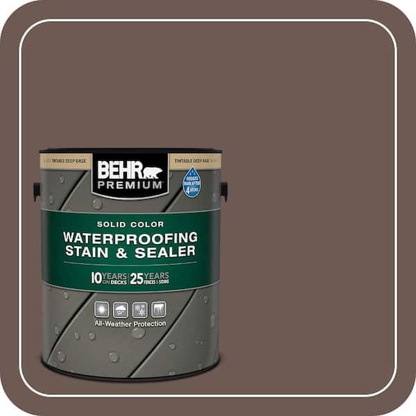 BEHR PREMIUM 1 gal. #N180-7 Oiled Teak Solid Color Waterproofing