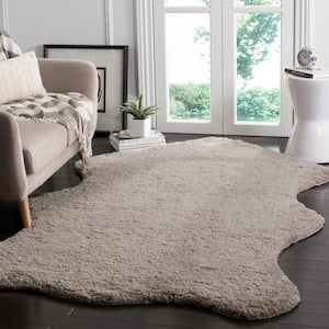 Sheep Shag Silver 5 ft. x 8 ft. Solid Area Rug