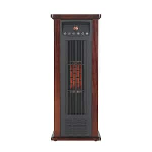 1500-Watt Dark 6-Element Electric Tower Portable Convection Space Heater with Cool-to-the-Touch