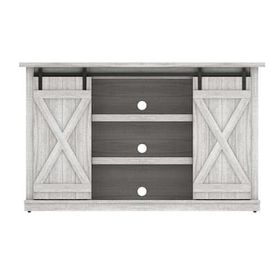 Cottonwood 54 in. Sargent Oak and White TV Stand Fits TV's up to 60 in. with Storage Doors