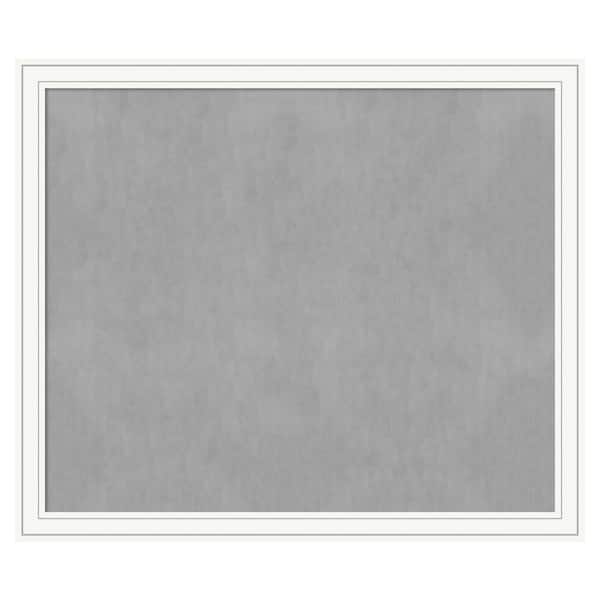 Amanti Art Craftsman White 53 in. x 45 in. Framed Magnetic Board