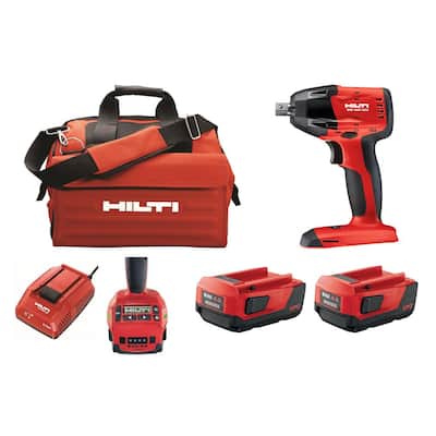 SIW 6AT 22-Volt Lithium-Ion Cordless Impact Wrench Kit with Adaptive Torque Module, 4.0 Ah Batteries, Charger and Bag