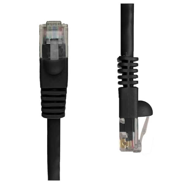 NTW 10 ft. Cat5e Snagless Unshielded (UTP) Network Patch Cable, Black