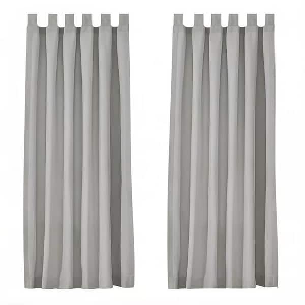 50 in. x 84 in. Luxury Outdoor Woolen Curtains with Straps, High-End Blackout Curtains, Thick and Warm,