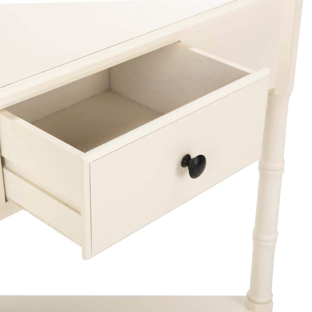 White Triangular Wood Corner Desk with Storage