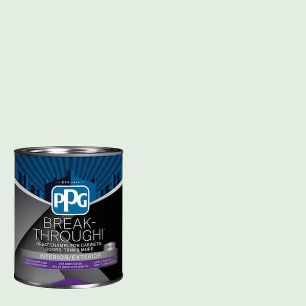 Break-Through! 1 qt. PPG1223-1 Green Tease Satin Door, Trim & Cabinet Paint