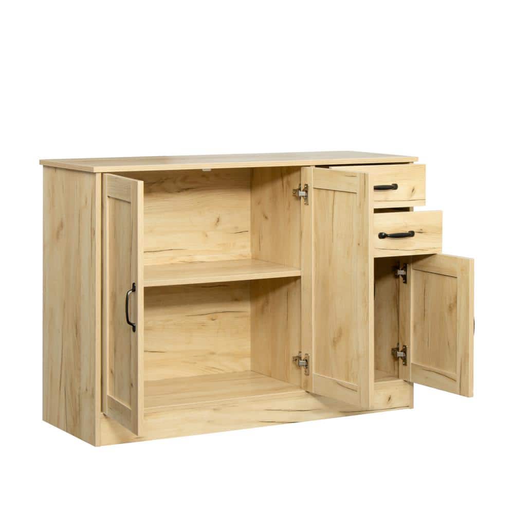 43.3 in. W x 15.75 in. D x 31.1 in. H Bathroom Beige Linen Cabinet