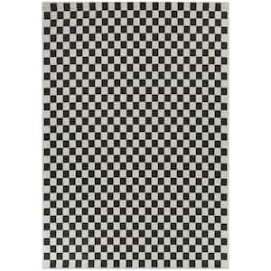 Rupert Charcoal 8 ft. x 10 ft.  Checkered Indoor/Outdoor Area Rug