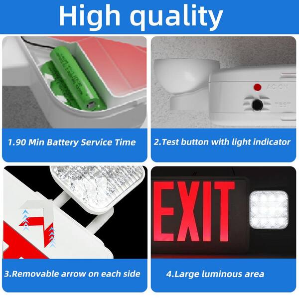 Honbei 20-Watt Equivalent 120-277-Volt Integrated LED Emergency