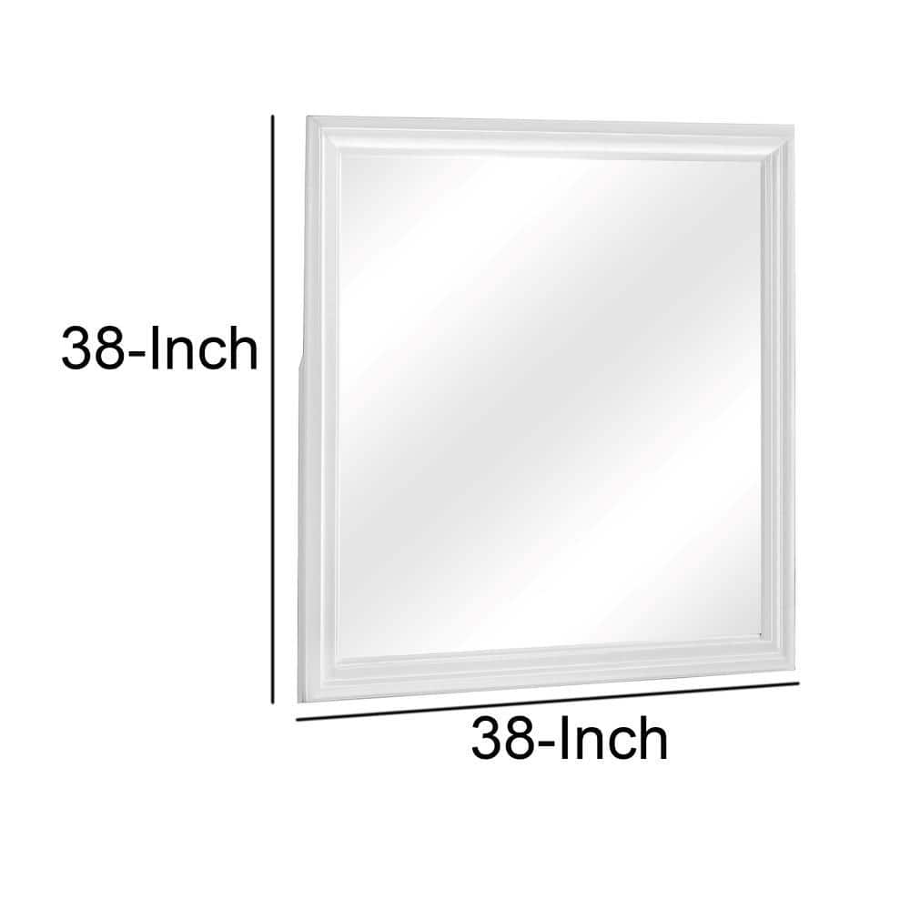 Silver Rectangular Full Length Wood Vanity Mirror
