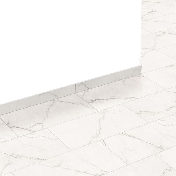 Briella Grey Bullnose 3 in. x 24 in. Matte Porcelain Wall Tile (20 lin. ft./Case)