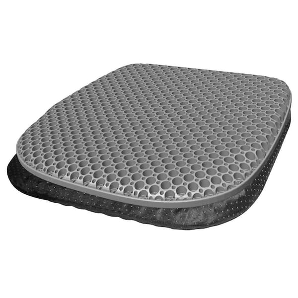 Gray Large Gel Seat Cushion with Non-Slip Cover, Soft, Breathable for Chair, Car, Office, Desk, Chair Pad (Set of 1)