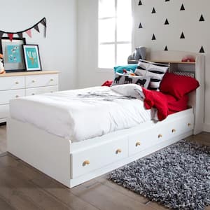 Summertime 3-Drawer Twin-Size Storage Bed in Pure White