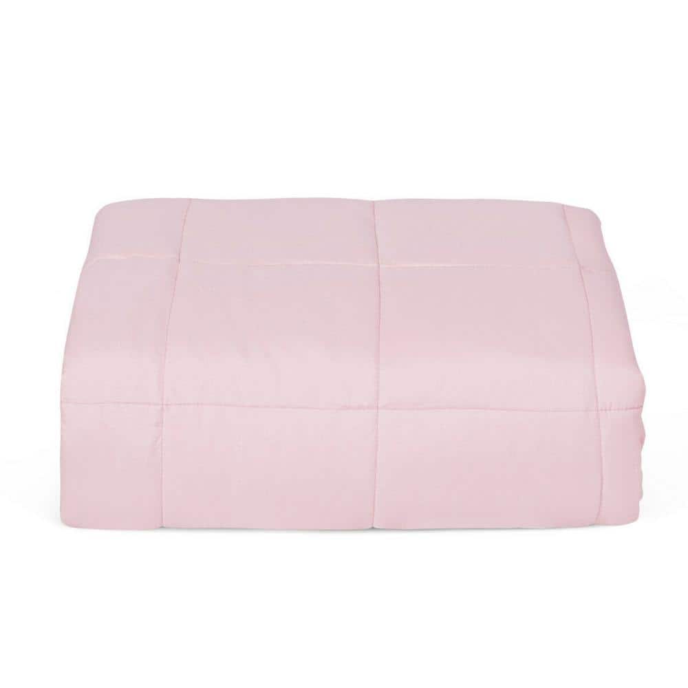 Pink Cotton 20 lb Weighted Blanket Set with Duvet Covers