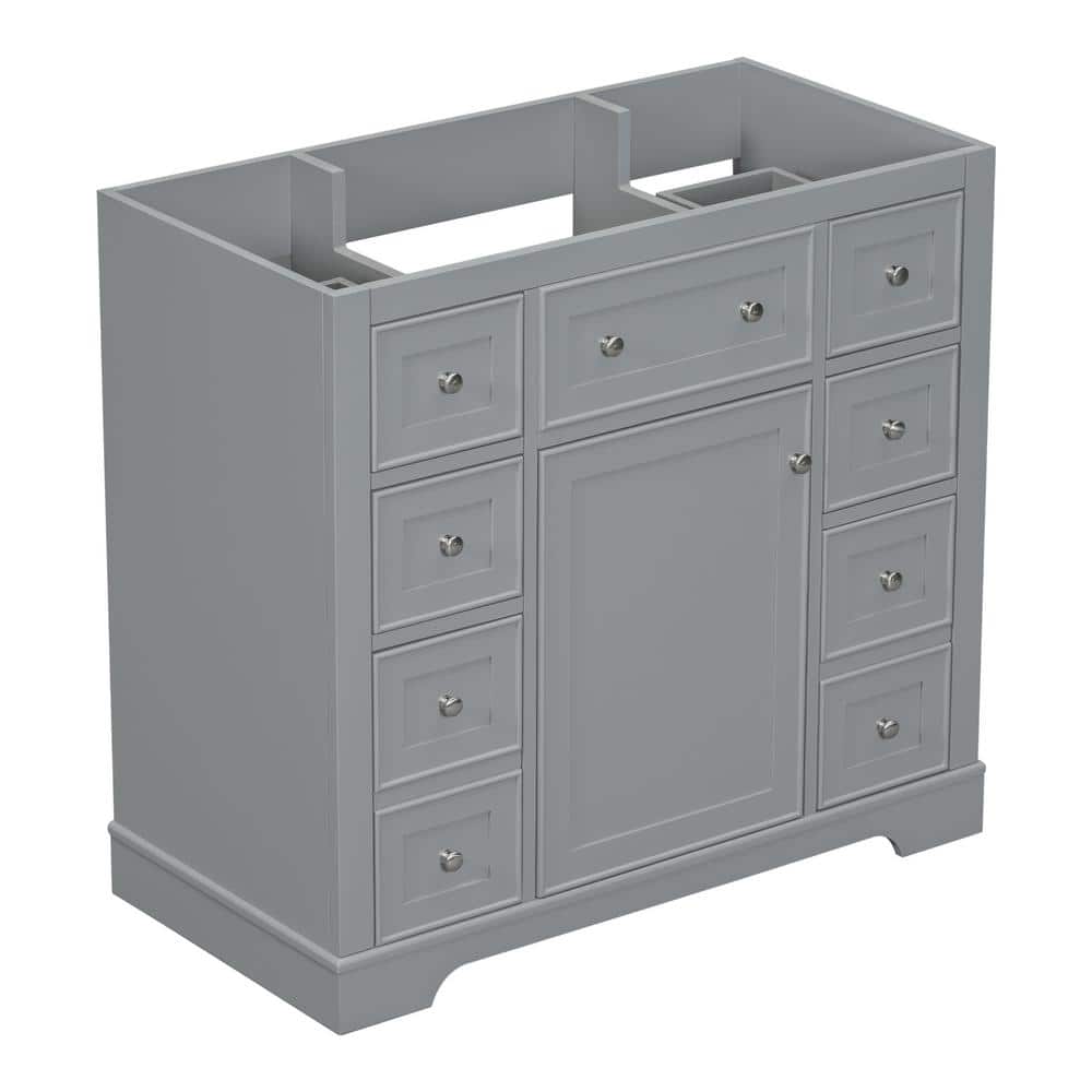 35.6 in. W. x 17.9 in. D x 33.4 in. H Bath Vanity Cabinet without Top in Gray, 6-Drawers price history on PriceWatchPro