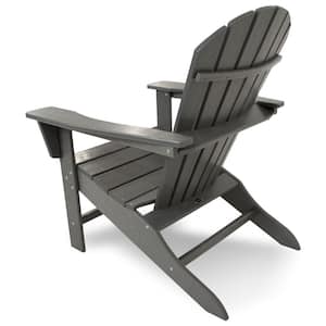 South Beach Slate Grey Plastic Patio Adirondack Chair