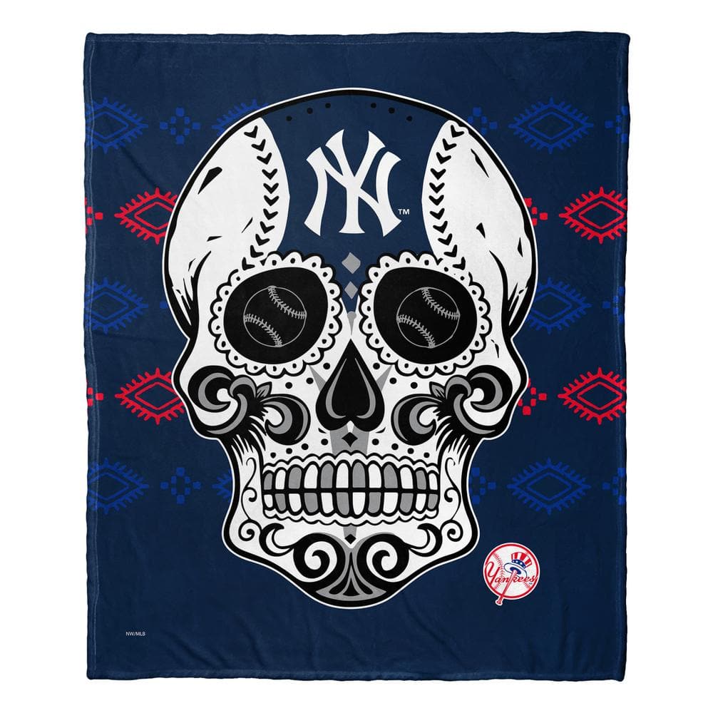 ニューヨーク・ヤンキース(NEW YORK YANKEES) ブランケット THE NORTHWEST GROUP MLB New Yorks Yankees Candy Skull Silk