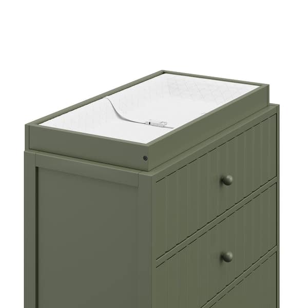 Graco Teddi 3 Drawer Chest with Changing Topper Olive