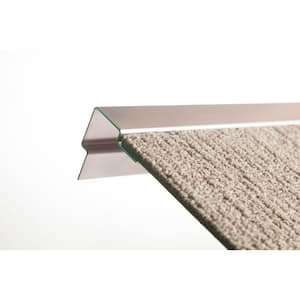 4 ft. Standard Stair Nosing in Stainless Steel for Carpet (1/4 in. Profile)
