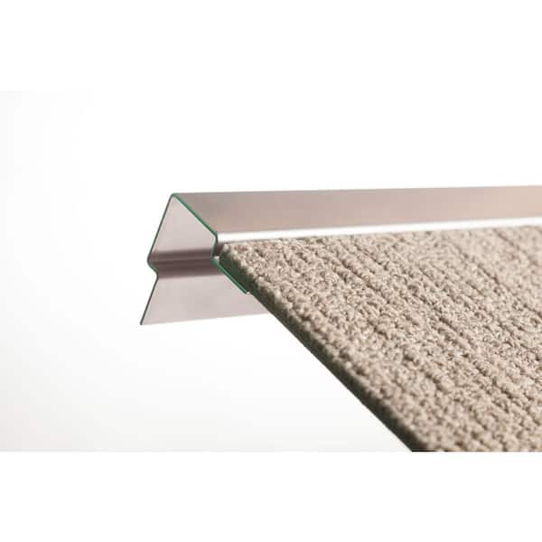 Stairnosing.com 4 ft. Standard Stair Nosing in Stainless Steel for Carpet (1/4 in. Profile)