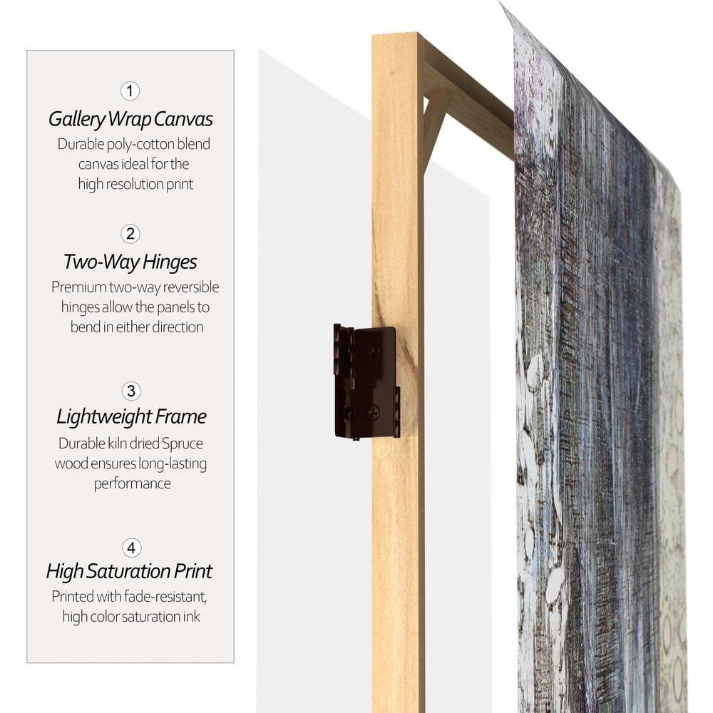Winter Woods 6-Panel Printed Canvas Folding Screen