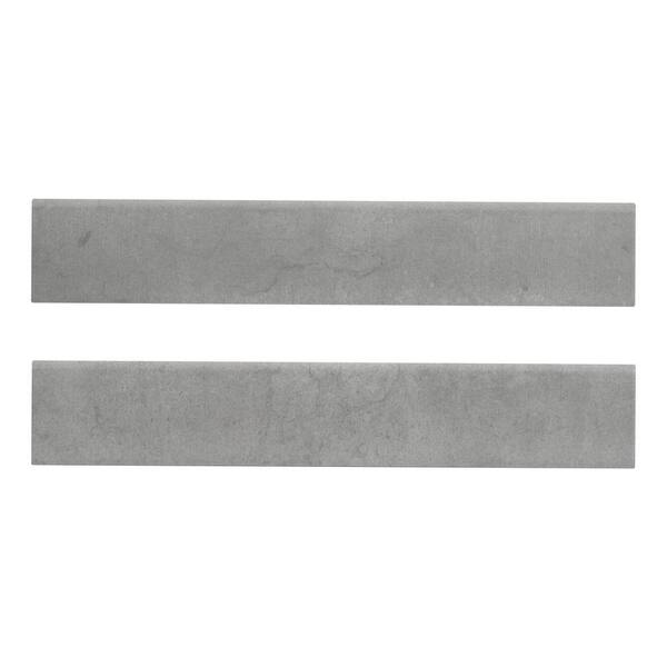 MSI Metallic Steel Bullnose 3 in. x 18 in. Matte Porcelain Wall Tile  (10 linear ft./Case)