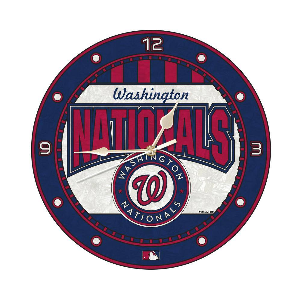 MLB -12 in. Novelty Nationals Art Glass Clock price history on PriceWatchPro