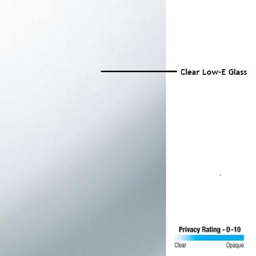 50"x80" Clear Glass Left-Hand Inswing Primed Fiberglass Door