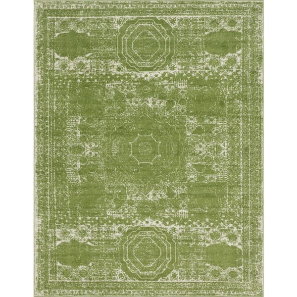 Unique Loom Green 8 ft. x 10 ft. Bromley Area Rug