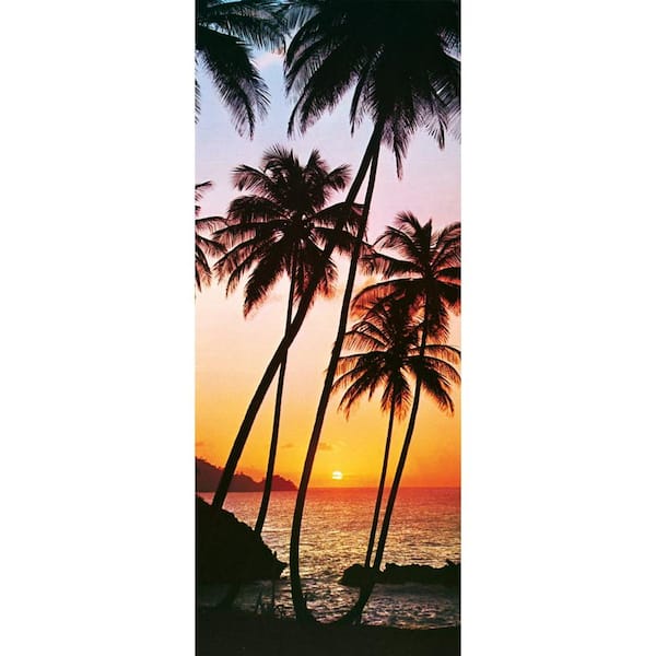 Ideal Decor 79 in. x 34 in. Sunny Palms Wall Mural