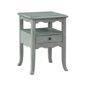 18 in. Rio Sky Square Wood Top End Table