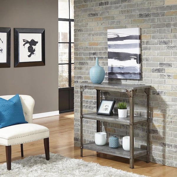 Home Styles Urban Style Light Gray Open Bookcase