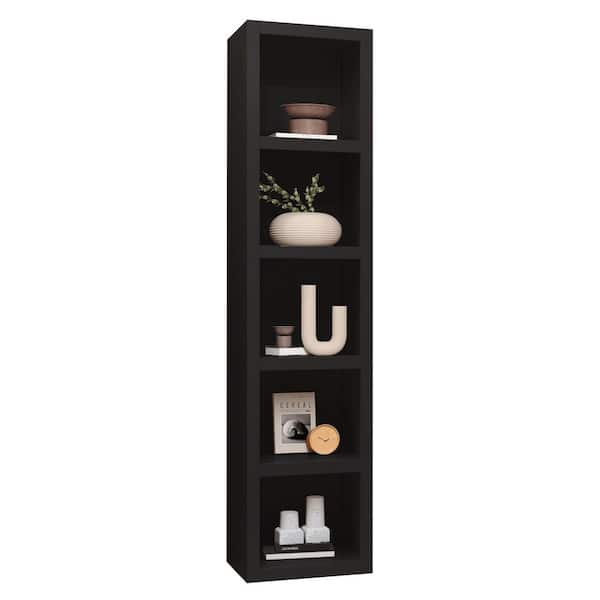 Oakland Living Black 91 in. Tall Wooden Bookcase Shelf