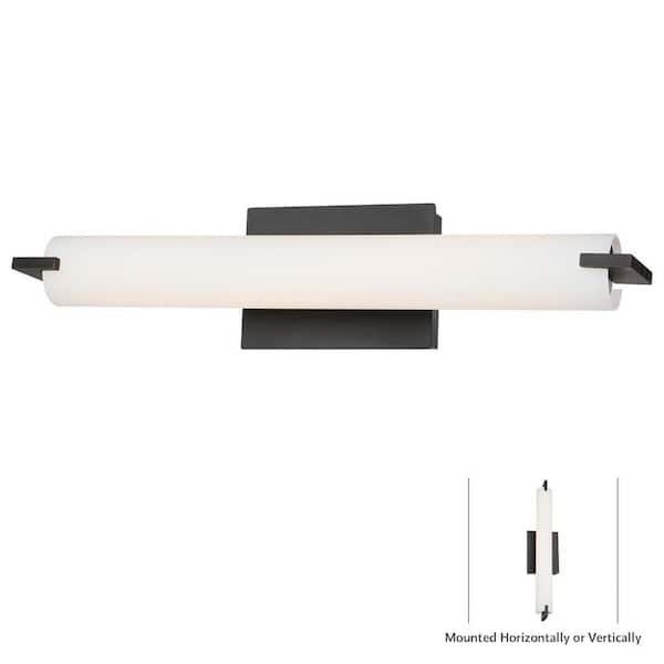 Tube 22-Watt Dark Restoration Bronze Integrated LED Bath Wall Light