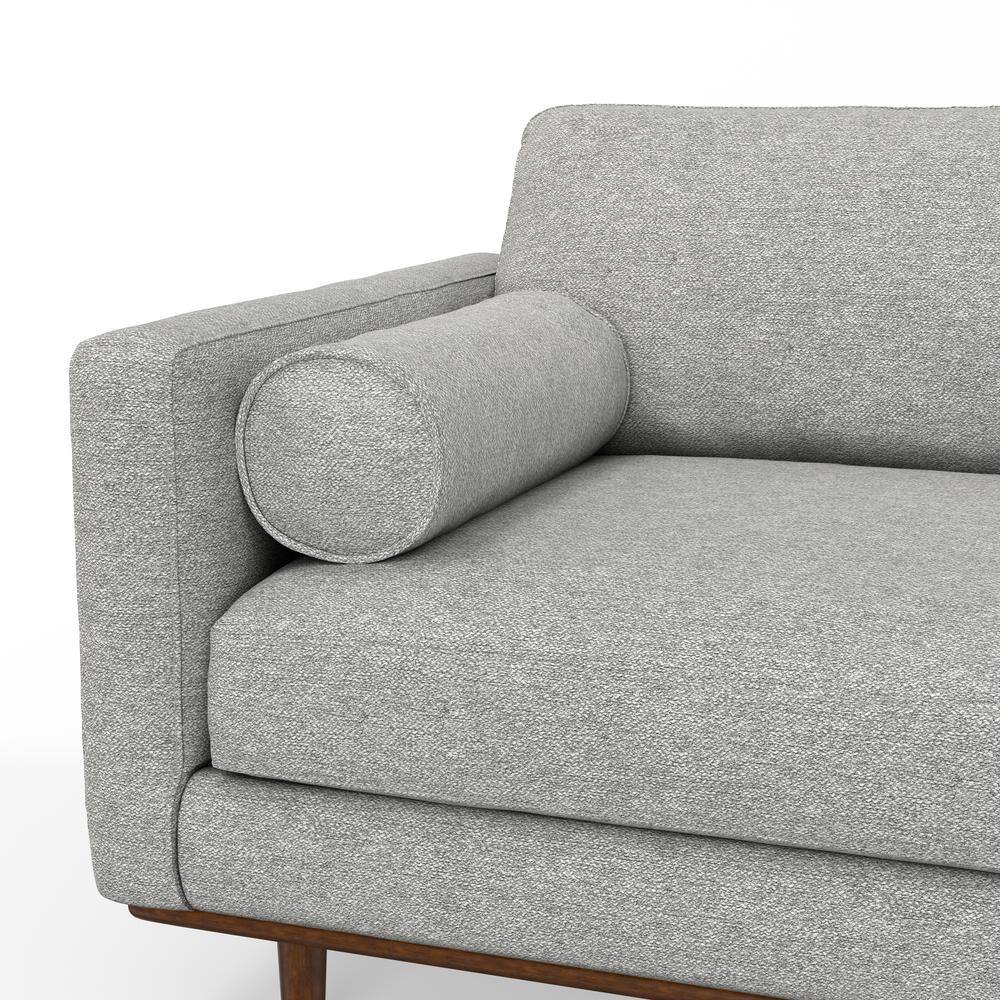 Morrison Mist Grey Fabric Mid-Century Modern 89-Inch Sofa