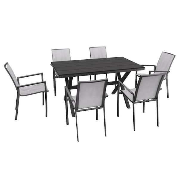 Boyel Living 7-Piece Patio Outdoor Dining Set with Rectangular Table ...